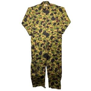 Vintage Saftbak Coveralls Men Size XL Duck Camo Hunting USA Non-Insulated